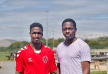 Jarumi Ali Nuhu Ya wallafa Sabon Hoton Dan Sa, Ahmad A Yayin Da Yake Shirin Wasan Kwallon Kafa A Kasar Ingila