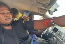 A FEMALE OFFICER WITH THE NIGERIAN SECURITY AND CIVIL DEFENCE CORPS WAS ASSAULTED AND INJURED BY ONE OF THE OWNERS OF THE DEMOLISHED SHANTIES.