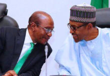 Gwamnan babban bankin Najeriya a yau ya ke ganawa da shugaban kasa Muhammadu Buhari a fadar Shugaban Kasa.
