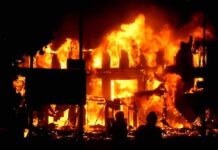 Shops Were Razed By Fire At The Singer Market In Kano.