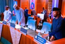 Mataimakin shugaban kasa Yemi Osinbajo ne ke jagorantar zaman majalisar zartarwa ta tarayya a fadar gwamnati dake Abuja.