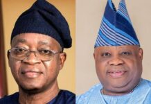 Tsohon Gwamnan Osun, Oyetola ya taya Adeleke murnar nasarar A Kotun Koli