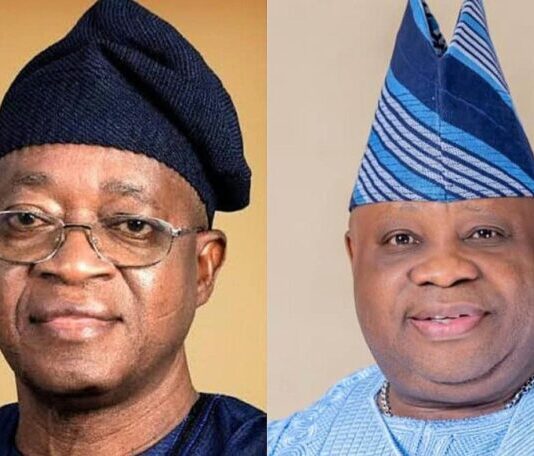 Tsohon Gwamnan Osun, Oyetola ya taya Adeleke murnar nasarar A Kotun Koli
