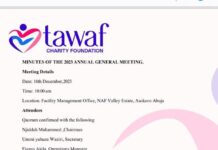 Annual general meeting for Tawaf charity foundation